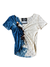 Load image into Gallery viewer, the TUGGED LACE TOP