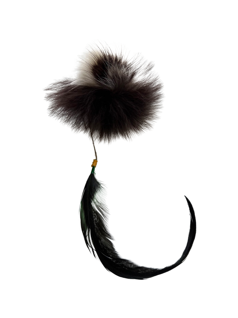 the FUZZY FEATHER BROOCH